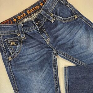 Rock Revival Adele Skinny Jeans Dark Wash Blue Denim RRJ8178SK-6 Womens 27